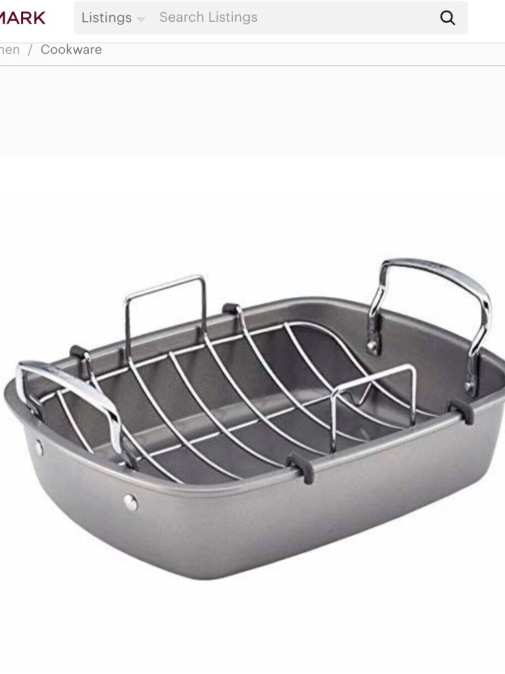 Circulon Total Bakeware Nonstick Roaster, Roasting Pan with Rack, 17x13"